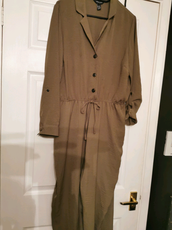 khaki green jumpsuit new look